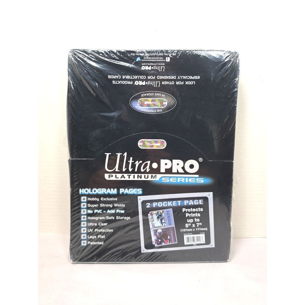 (100 NEW) Ultra Pro 2 Pocket Pages Platinum Series, Cards Or Photos up to 5X7